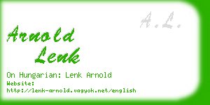 arnold lenk business card